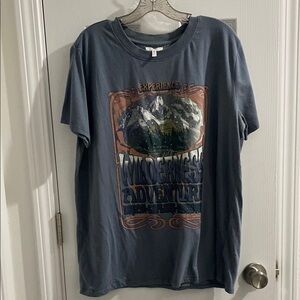 Wilderness Adventure Graphic T-Shirt - Blue